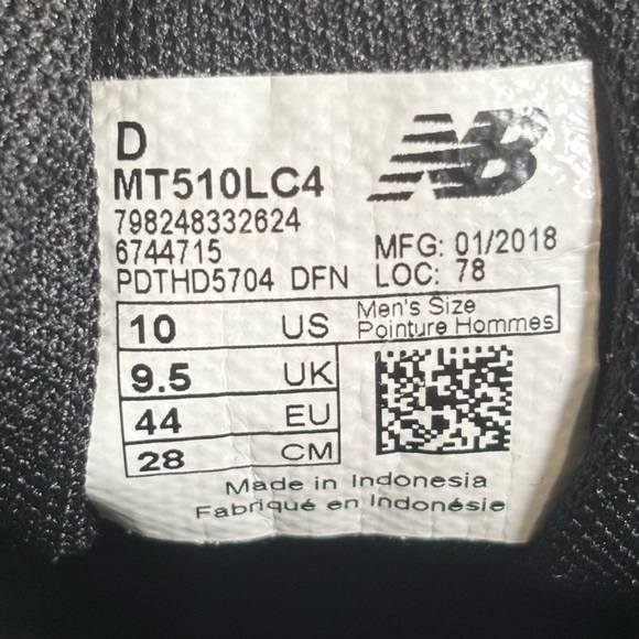 New Balance 510v4 All-Terrain Outdoor Hiking Trail Running Shoes-Men Size 10 - Picture 10 of 11